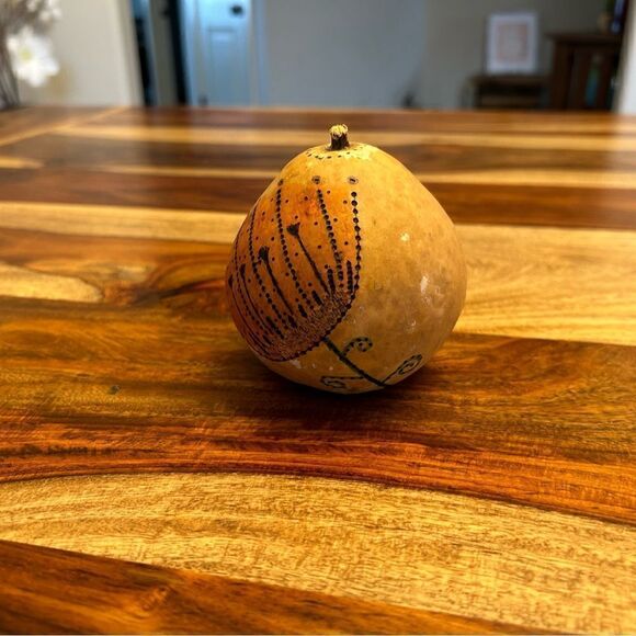 Gourd Home Decoration Custom Designed Woodburning and Painted Gourd Boho… - Picture 3 of 3